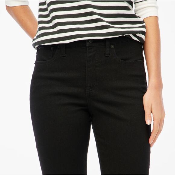 J.Crew Essential Straight Jeans WMNS 27 Black Mid-Rise All-Day Stretch Zip Fly - Picture 3 of 8